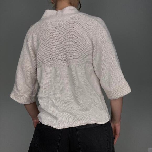 Cream knitted big button cardigan - size medium from express - Picture 5 of 8